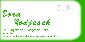 dora modjesch business card